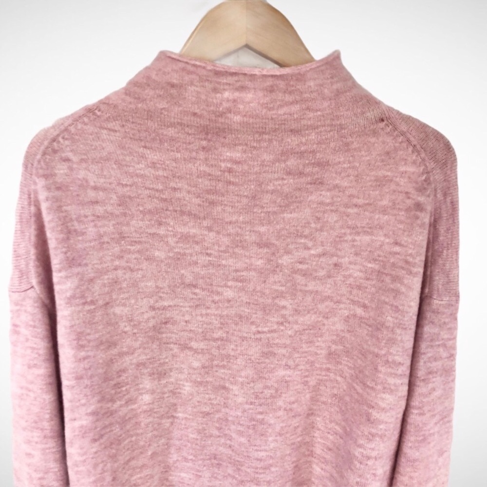 Leith Pink Cozy Mock Neck Sweater Relaxed Fit Size Medium Pink - Picture 10 of 13